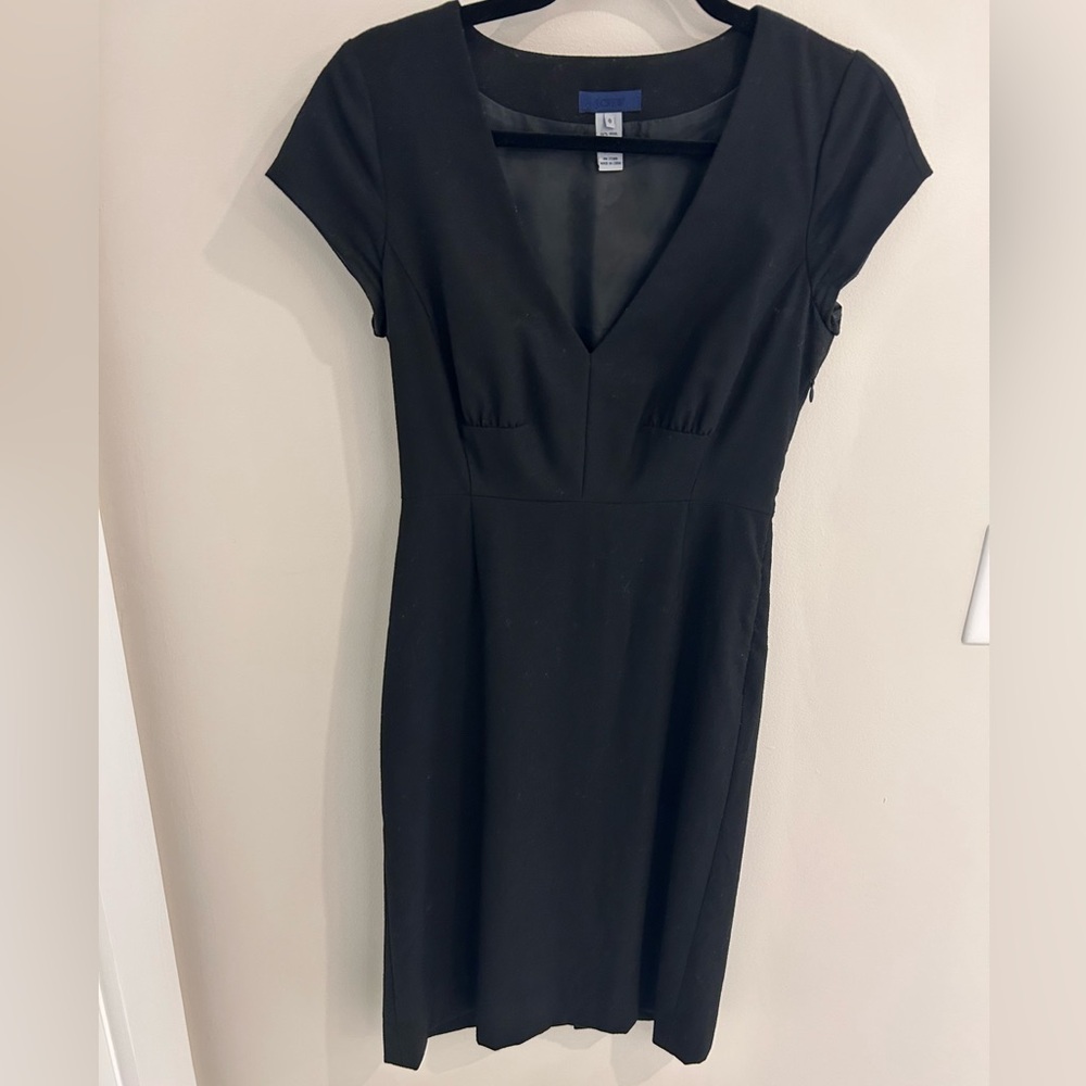 Black JCREW crepe dress.
